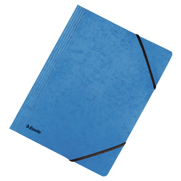 Elastikmappe uden klapper Esselte A4 blå, 25 stk., varenr. 44201