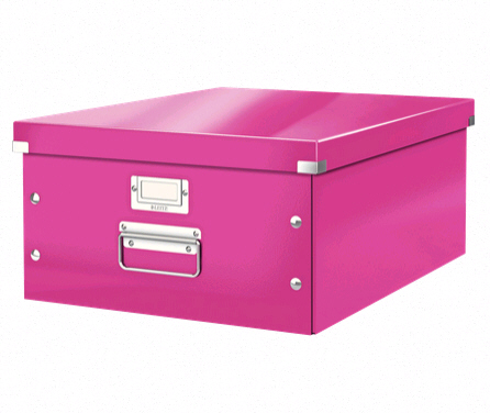 Arkivboks Click & Store stor WOW pink, varenr. 60450023
