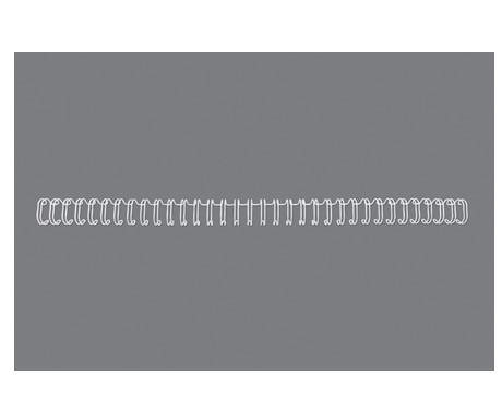 Wire ryg 3:1 NO3 A4 5mm hvid 100stk, GBC 47901E