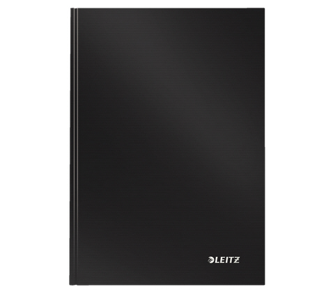Notesbog Solid A5 Hardcover linjeret 80ark sort, 46670095, 6stk