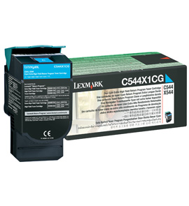 Tonerpatron Lexmark cyan C544X1CG, original høj kapacitet 4000s
