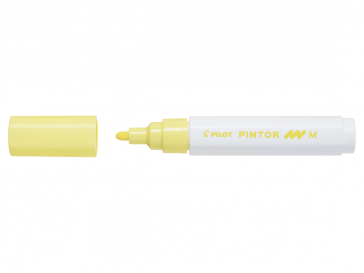 Marker Pintor Medium 1,4 pastel gul, Pilot SW-PT-M-PY, 6stk