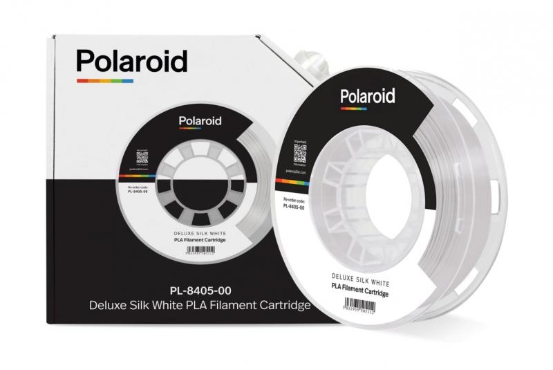 Filament 250g Deluxe Silk PLA 1,75mm Hvid, Polaroid PL-8405-00