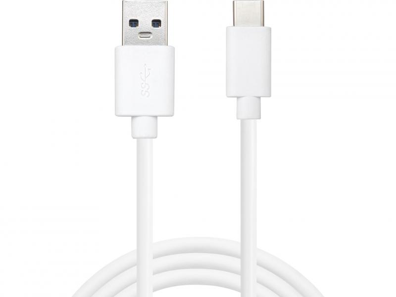 USB-C 3.1 to USB-A 3.0 Cable, hvid (2m), Sandberg 136-14