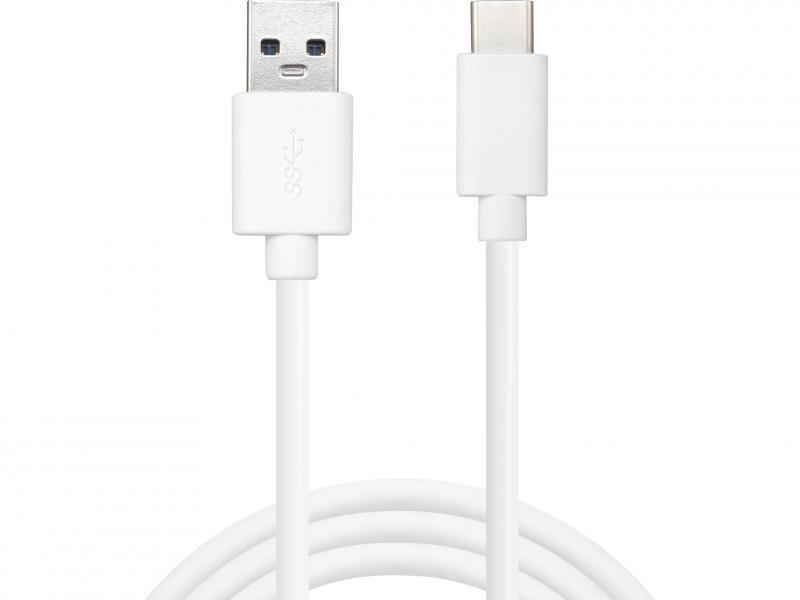 USB-C 3.1 to USB-A 3.0 Cable, hvid (1m), Sandberg 136-15