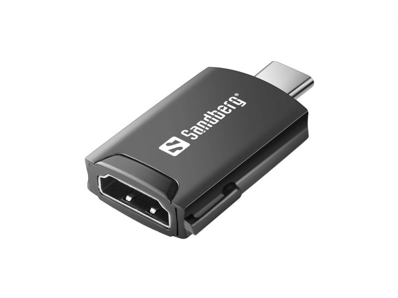 USB-C to HDMI 4K60Hz Dongle, Alu, Sandberg 136-34