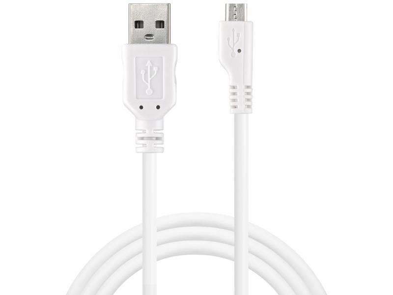 Micro USB Sync/Charge Cable, hvid (1m), Sandberg 440-33