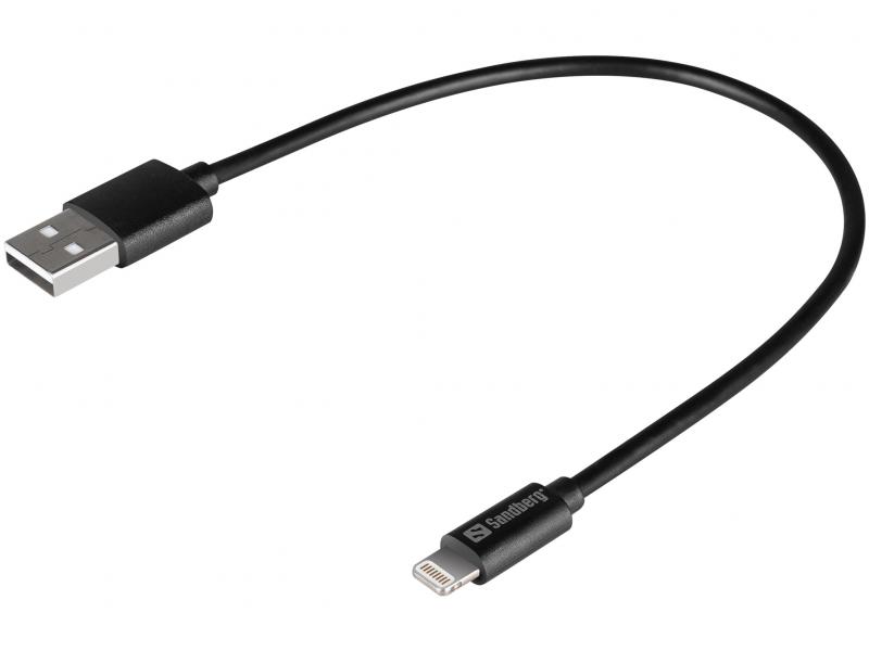 USB>Lightning MFI, Black (0,2m), Sandberg 441-40