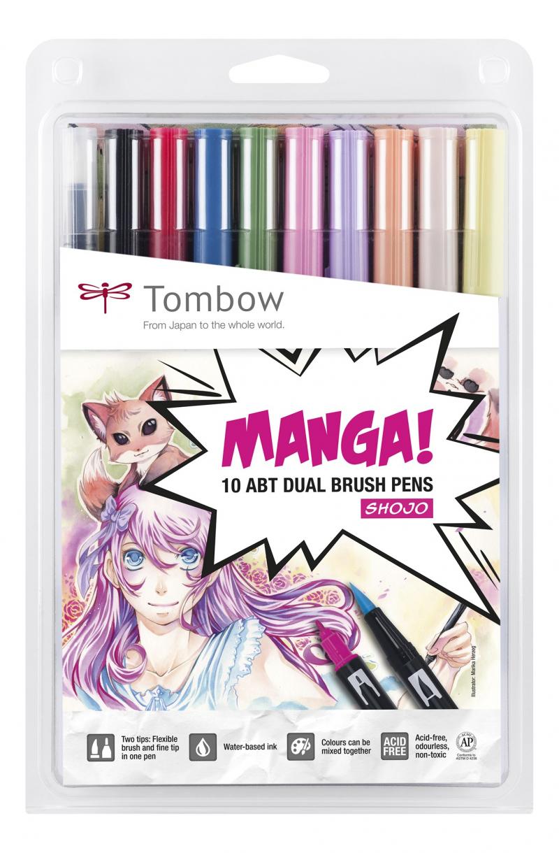 Marker ABT Dual Brush Manga Shojo (10), Tombow ABT-10C-MANGA2