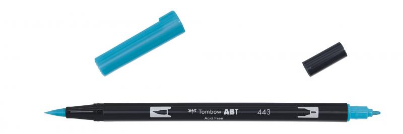 Marker ABT Dual Brush 443 turquoise, Tombow ABT-443, 6stk