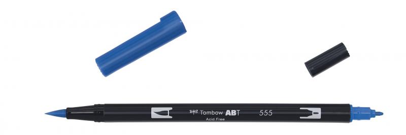 Marker ABT Dual Brush 555 ultramarine, Tombow ABT-555, 6stk