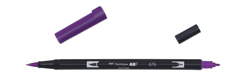 Marker ABT Dual Brush 676 royal purple, Tombow ABT-676, 6stk