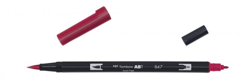 Marker ABT Dual Brush 847 crimson, Tombow ABT-847, 6stk