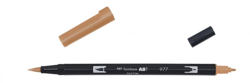 Marker ABT Dual Brush 977 saddle brown, Tombow ABT-977, 6stk