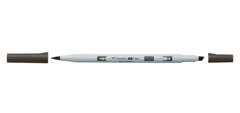 Marker ABT PRO Dual Brush N49 warm grey 8, Tombow ABTP-N49, 6stk