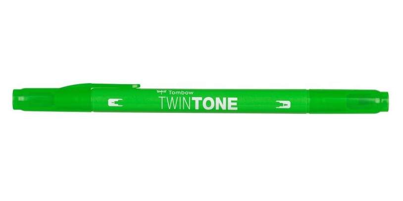 Marker TwinTone gul grn 0,3/0,8, Tombow WS-PK06, 6stk
