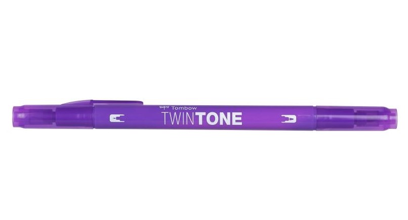 Marker TwinTone violet 0,3/0,8, Tombow WS-PK19, 6stk
