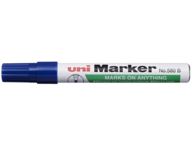 Uni Marker 580B Bl marker med skr spids 1-5mm (12stk), 40152541