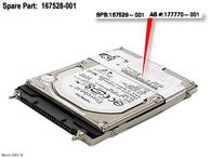 HP 167528-001 Hard drive HD 18GB IDE