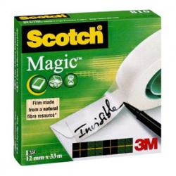 Tape Scotch Magic 12mmx33m, 3M 7100054153,24stk