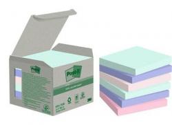 Post-it Recycled mix colors 76x76 100sh (6stk), 3M 7100259123