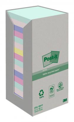 Post-it Recycled mix colors 76x76 100sh (16stk), 3M 7100259226