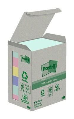 Post-it Notes 38x51 recycled ass. farver (6stk), 3M 7100259445, 3 pakker