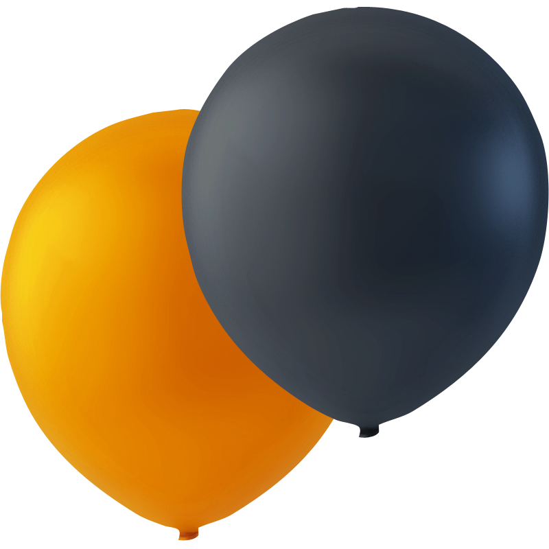 Ballon 10 stk. 26cm HALLOWEENsort/orange varenr. B060, 12pos