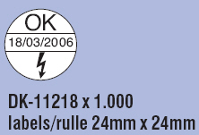 Brother DK-11218/DK11218 runde etiketter ø24mm 1000stk.