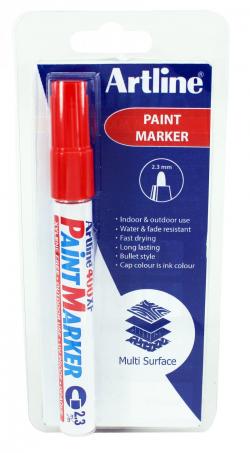 Marker 400XF Paint rd 1/Blister, Artline EK-400XF/C1 red, 12stk