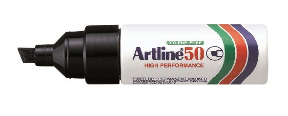 Marker 50 Permanent 6.0 sort, Artline EK-50, 12stk (Udsalg få æsker)