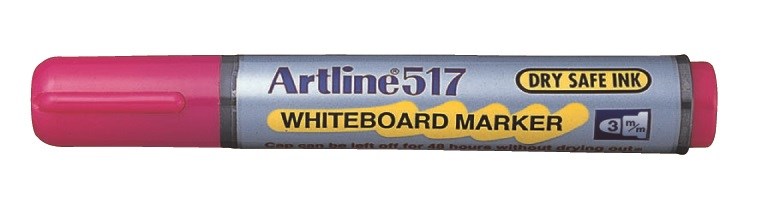 whiteboard Marker 517 pink, Artline EK-517 PINK, 12stk