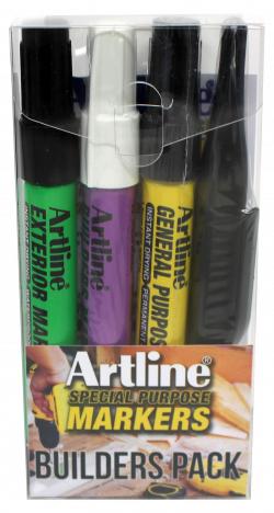 Artline Builders Kit 4-pack, Artline EKPR-BDP-W4