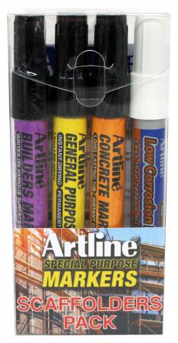 Artline Scaffolders Kit 4-pack, Artline EKPR-SCFP-4W