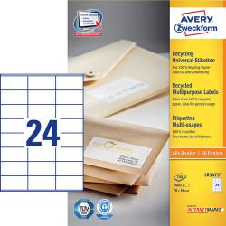Avery LR3475 Adresse etiketter små kuverter 24 pr. ark 70 x 36 100 ark