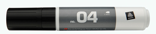 Avery PM4BK permanent marker no 04 skraa spids 5-10mm, Sort (Udsalg)