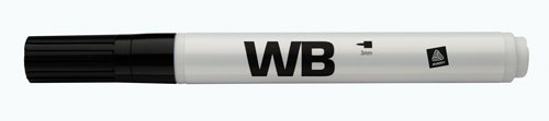 Avery WBBK Whiteboard Marker, Sort rund spids 3mm