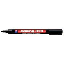 Edding 370-1 sort Permanent marker, rund spids 1mm (10stk.)