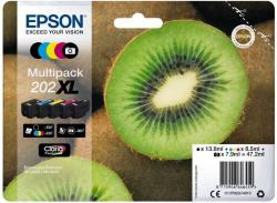 Blkpatron multipakke 5-farve 202XL Kiwi C13T02G74010, original Epson