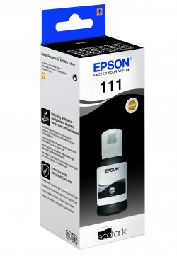 T111 EcoTank Pigmenteret sort blk flaske, Epson C13T03M140