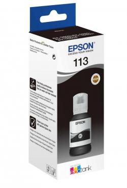 113 EcoTank Pigment sort blæk flaske, Epson C13T06B140