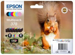 Blkpatron multipakke 6-farve 378 C13T37884010, original Epson