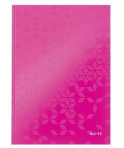 Notesbog Leitz WOW A4 Kvadreret 90 gram 80 ark, Pink metallic, varenr. 46261023, 6 stk.