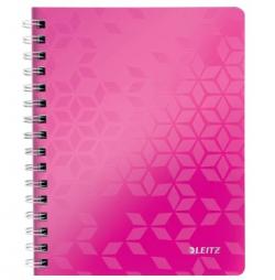 Notesbog WOW PP A5 linieret 80ark m/hul pink, varenr. 46390023, 6stk.