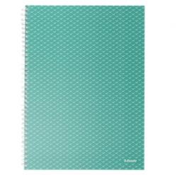 Notesbog Colour'Breeze A4 kvadreret grøn, Esselte 628477, 4stk