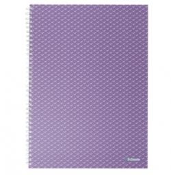 Notesbog Colour'Breeze A4 kvadreret lavendel, Esselte 628479, 4stk