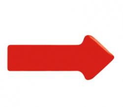 Magnetisk Rød pil 10x20mm 1,7mm tyk, 35stk Legamaster 7-446102