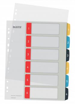 Register printbar PP A4+ 1-6 Cosy farvet, Leitz 12460000, 20stk