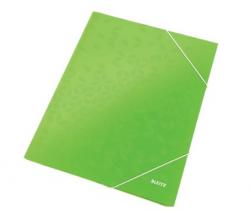3-klap mappe WOW pap A4 grøn, Leitz 39820054, 10stk