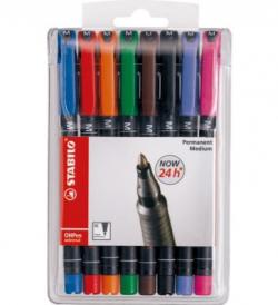 Stabilo 843/8 Medium OH pen 1,0mm etui m. 8 penne